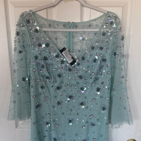 Adrianna Papell Light Blue Embellished Dress - Picture 4 of 7
